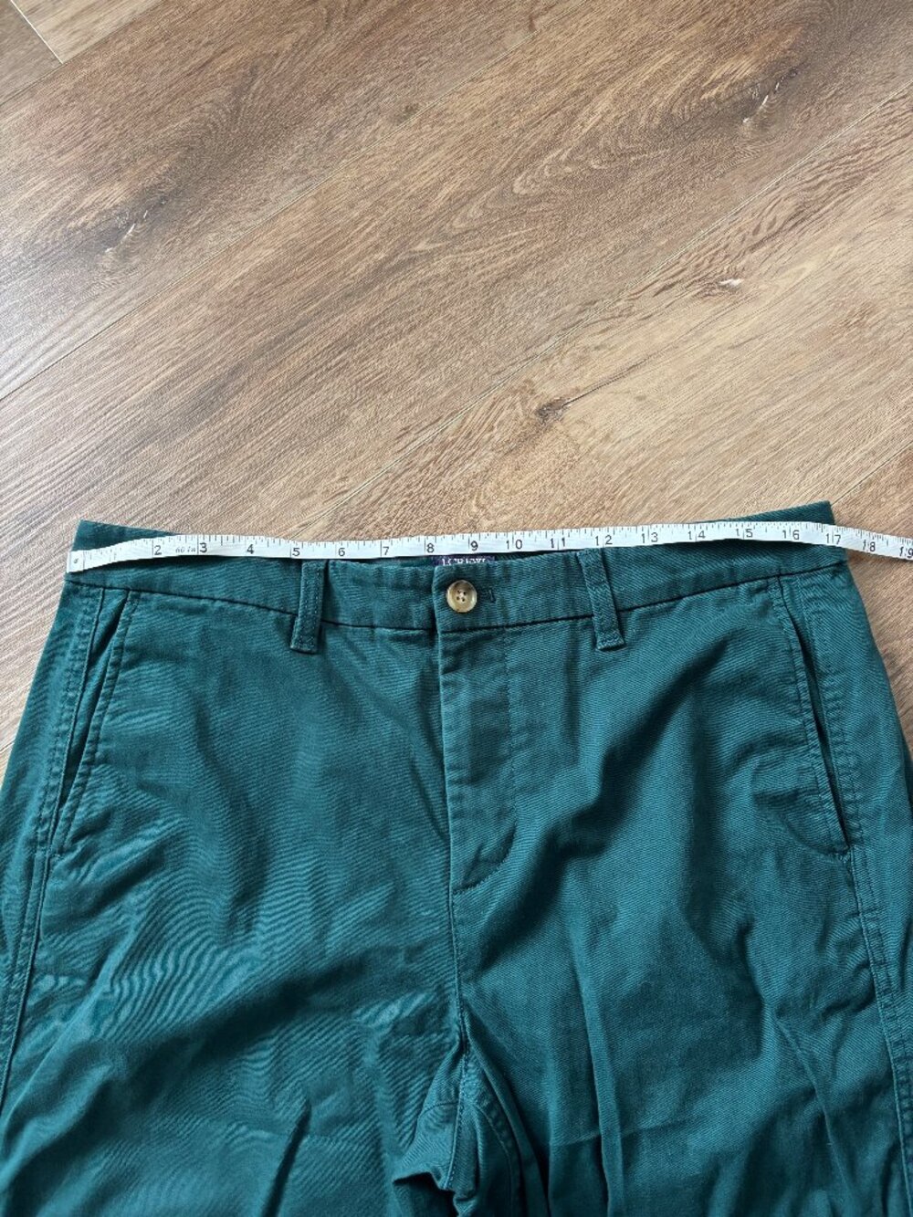 J.Crew Green High Rise Girlfriend Chino Pants - Size 12 - Picture 5 of 8
